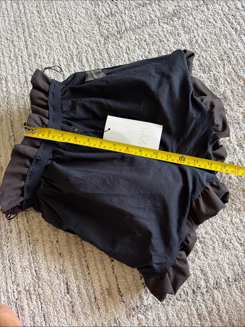Zara Black Paperbag Bubble Skort - Picture 12 of 13